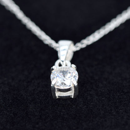 Sterling Silver Cubic Zircona Necklace Gift Set