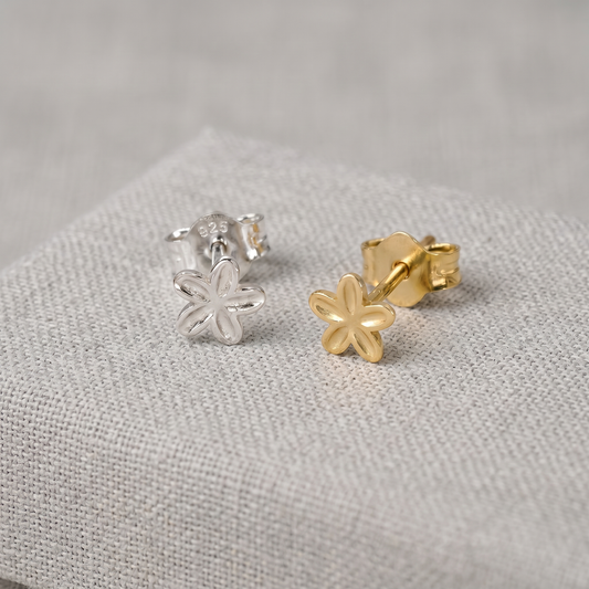4mm Flower Stud Earrings