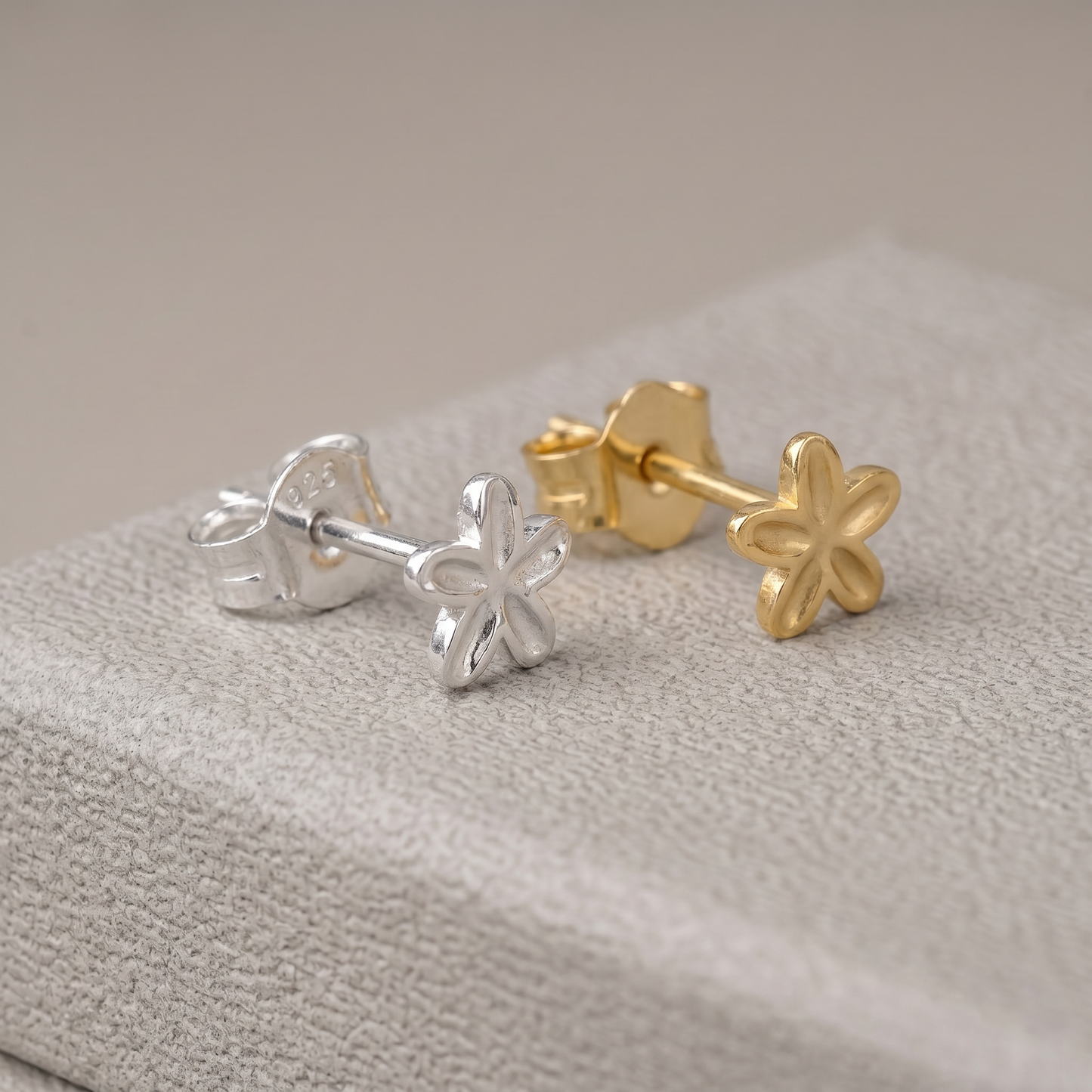 4mm Flower Stud Earrings