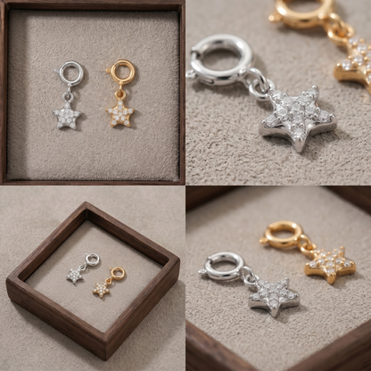 CZ Pavé Star Charm