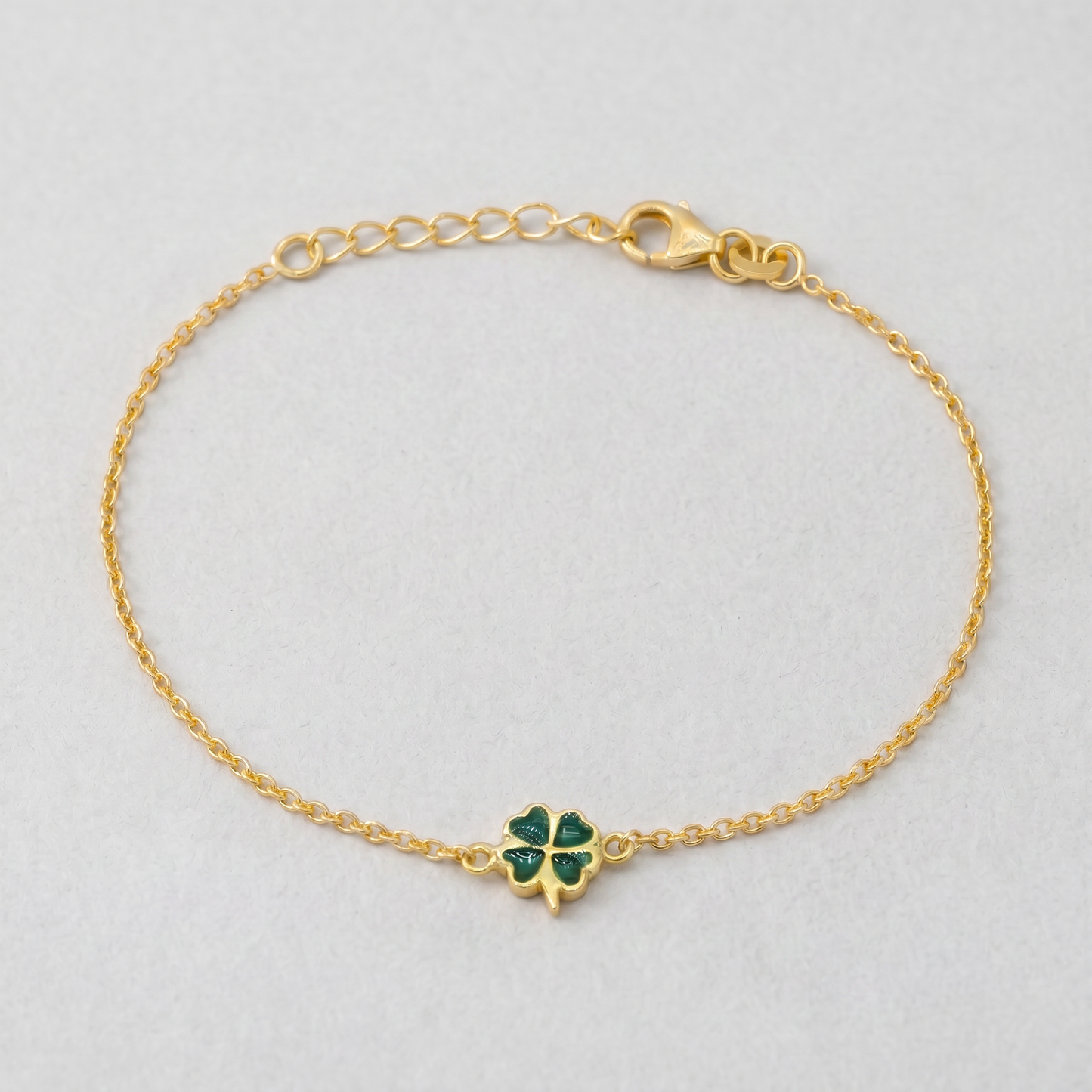 Gold Plated Four Leaf Clover Bracelet