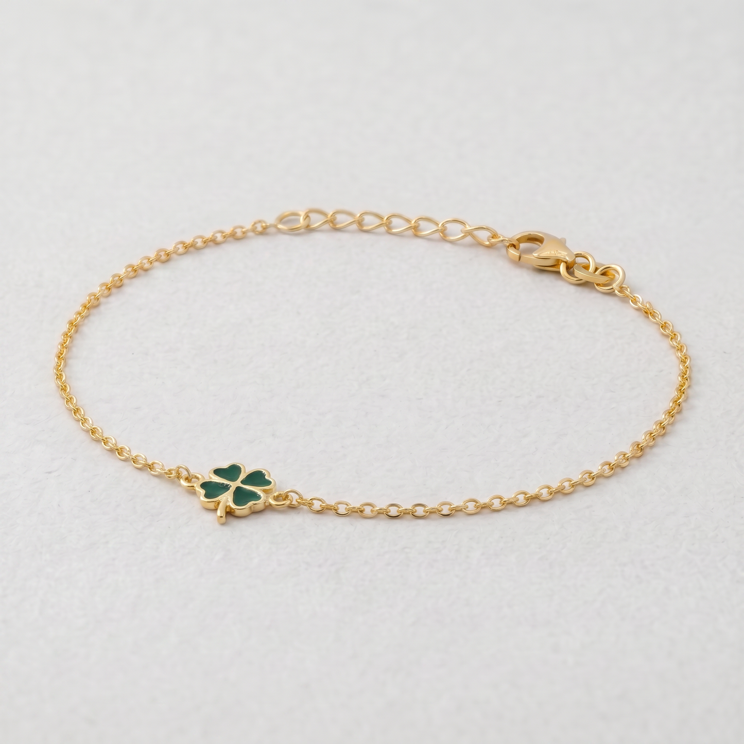 Gold Plated Four Leaf Clover Bracelet