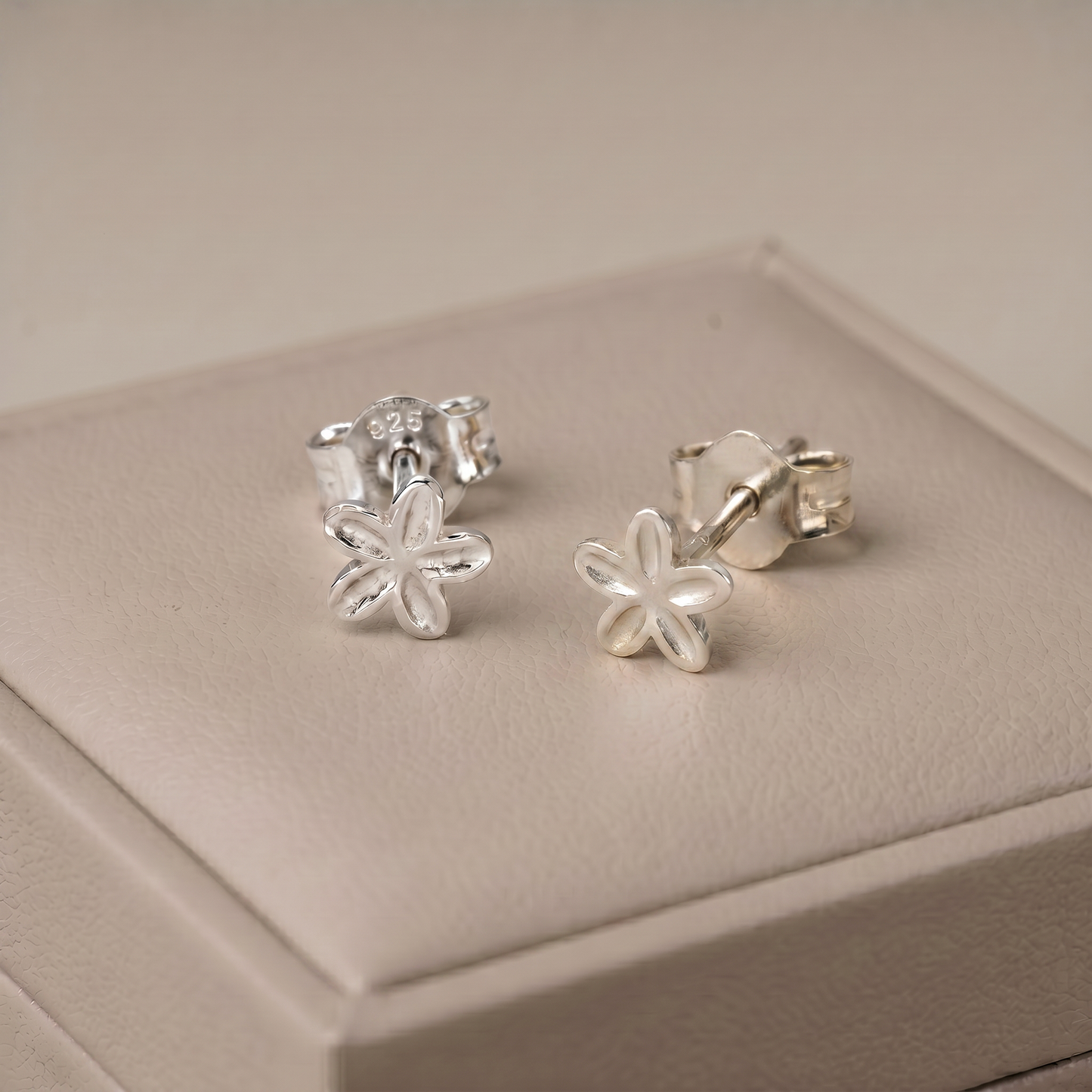 4mm Flower Stud Earrings