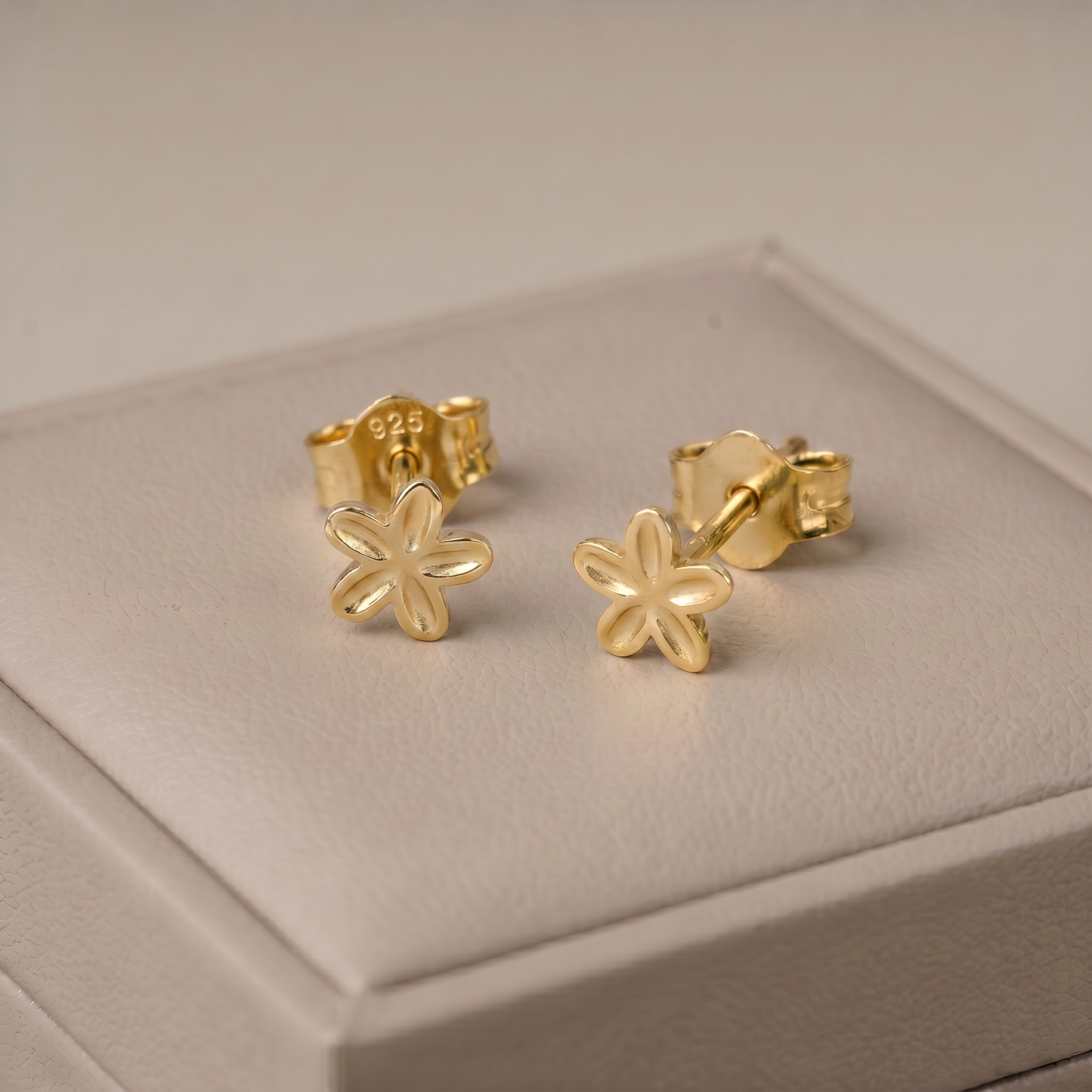 4mm Flower Stud Earrings